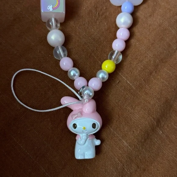 My Melody Sanrio Phone Wristlet, Water Bottle Wristlet, Bag Clip, Beaded Lanyard - Picture 5 of 6
